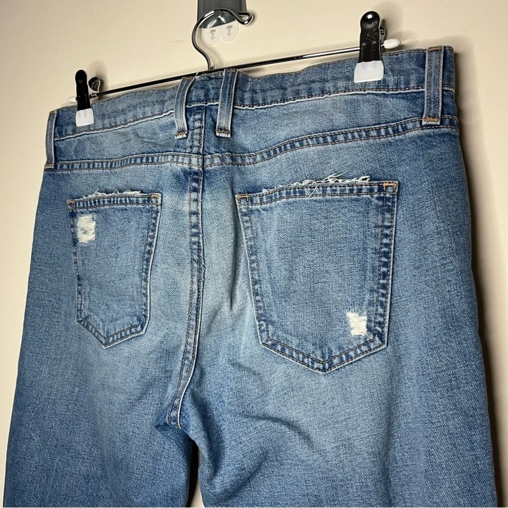 CURRENT/ELLIOT The Fling Boyfriend Fit Tattered Destroy Distressed Jeans